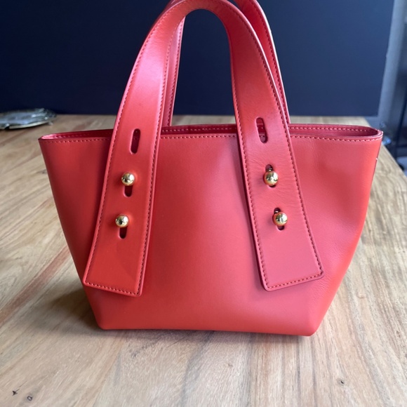 FRAME  les second mini handbag in vibrant orange with gold hardware, crossbody - Picture 8 of 13